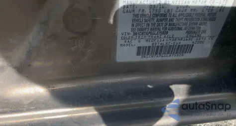 2016 Nissan Versa 1.6 S/1.6 S+/1.6 Sl/1.6 Sv z USA, uszkodzony, nr VIN 3N1CN7AP6GL875828